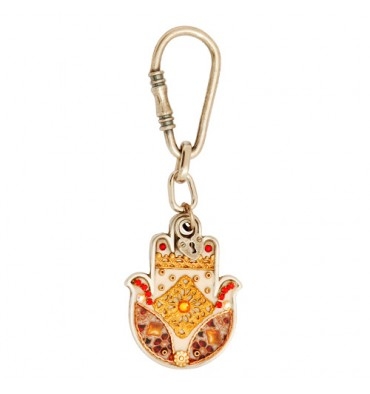 Oriental Hamsa Key Ring by Ester Shahaf