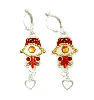 Oriental Hamsa Earrings - by Ester Shahaf