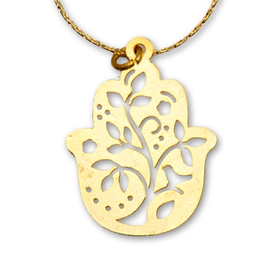 Tree Hamsa Necklace by Ester Shahaf