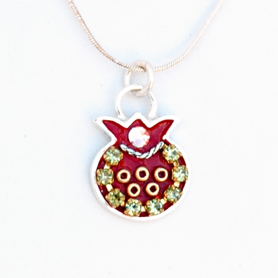 Red Pomegranate Necklace by Ester Shahaf