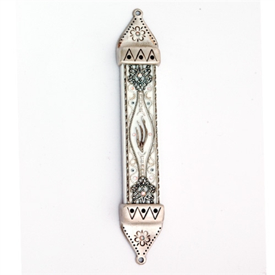 Pewter Mezuzah Case by Ester Shahaf