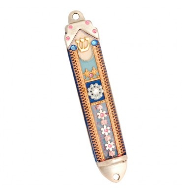 Flowery Mezuzah Case by Ester Shahaf