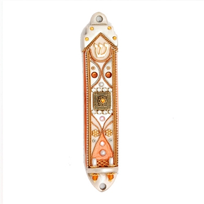 Bronze Mezuzah Case  by Ester Shahaf