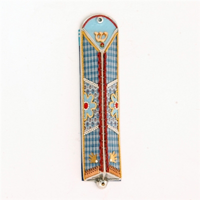 Baby Boy Triangle Mezuzah Case by Ester Shahaf