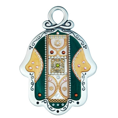 Decorated Hamsa Hand by Ester Shahaf