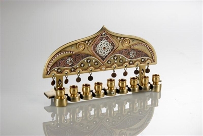 Brown  Hanukkah Menorah by Ester Shahaf